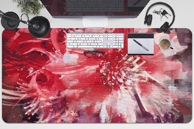 Full desk mat red flower