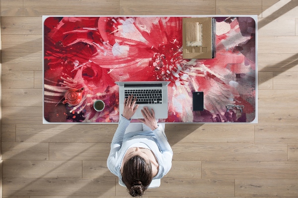 Full desk mat red flower