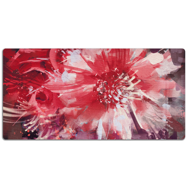 Full desk mat red flower
