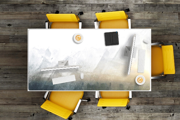 Large desk mat for children Fuji Landscape