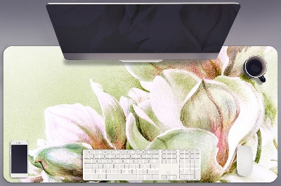 Desk pad magnolia flowers