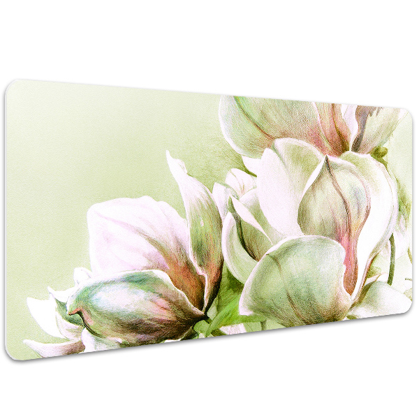 Desk pad magnolia flowers