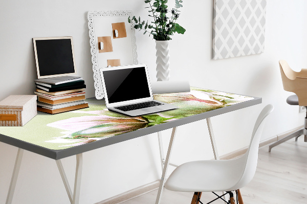 Desk pad magnolia flowers