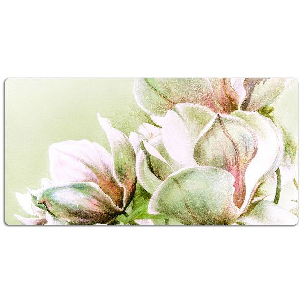 Desk pad magnolia flowers