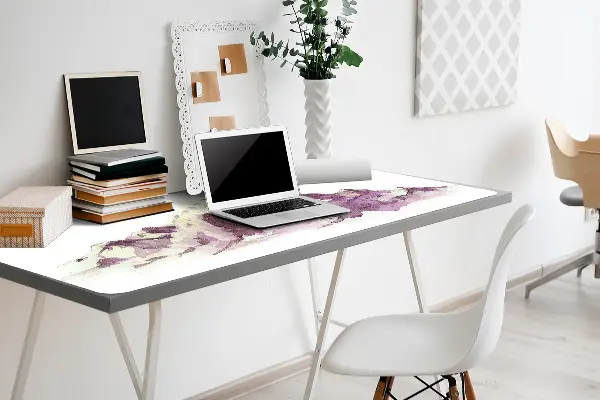 Large desk mat for children Winter mountains