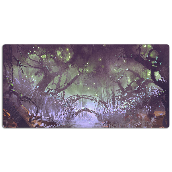 Large desk mat for children dark forest