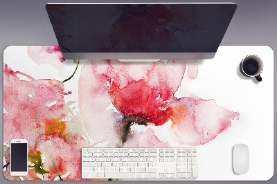 Desk pad watercolor flowers