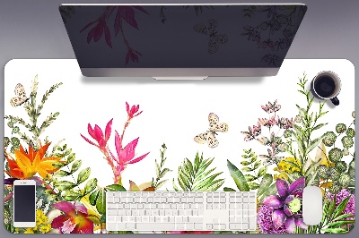 Desk mat tropical plants