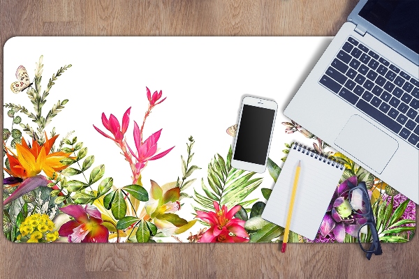 Desk mat tropical plants