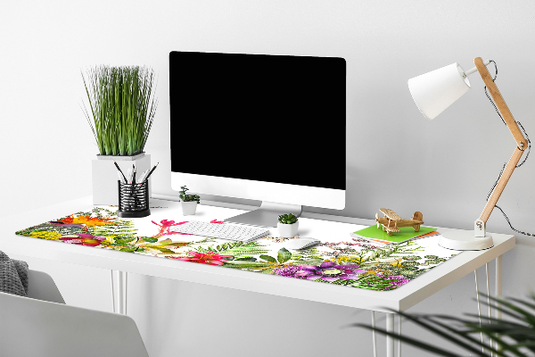 Desk mat tropical plants