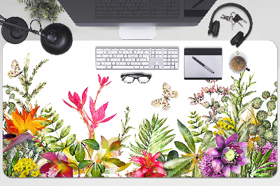 Desk mat tropical plants