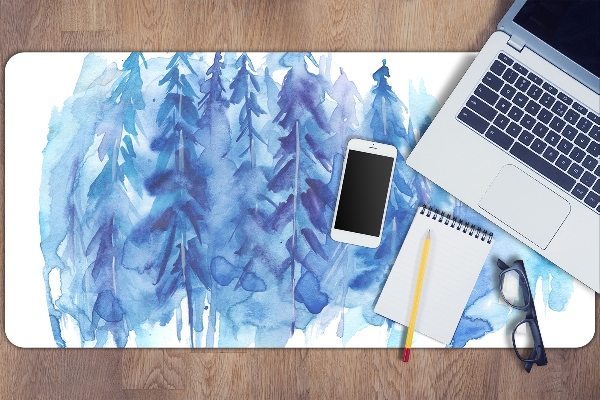 Desk mat Watercolor winter forest