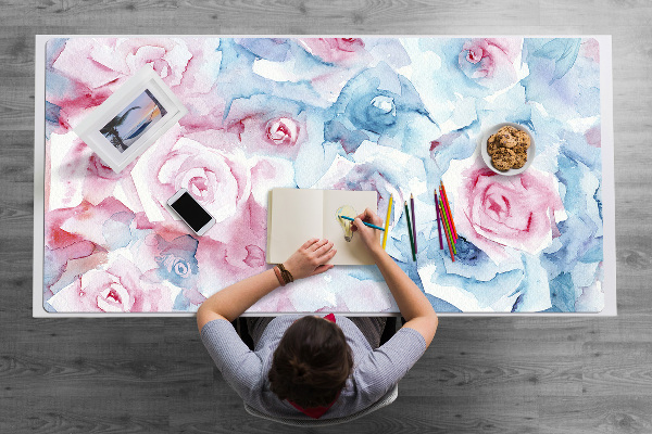 Full desk protector pastel Flowers