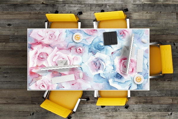 Full desk protector pastel Flowers