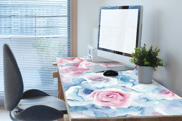 Full desk protector pastel Flowers