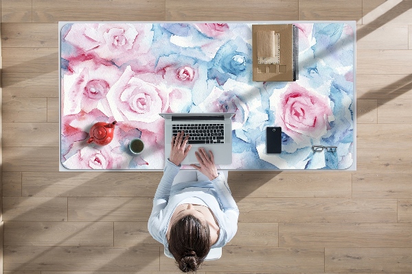 Full desk protector pastel Flowers