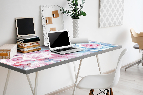 Full desk protector pastel Flowers