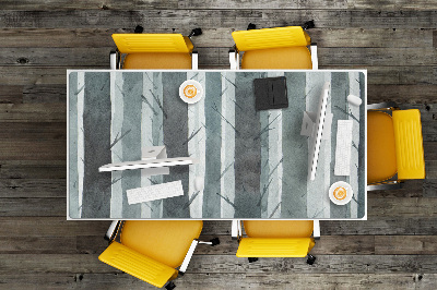 Large desk mat table protector Stripes pattern 3D