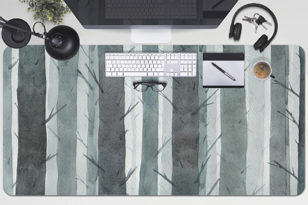 Large desk mat table protector Stripes pattern 3D