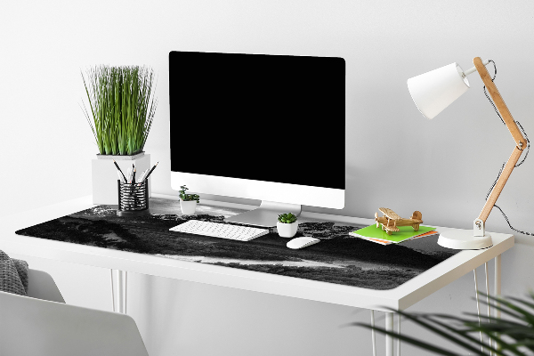 Large desk mat for children dark mountains