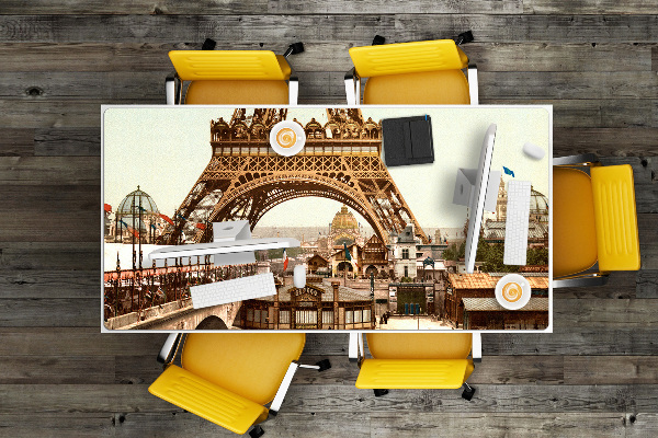 Desk mat Eiffel Tower retro