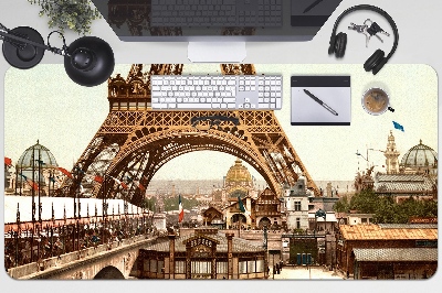 Desk mat Eiffel Tower retro