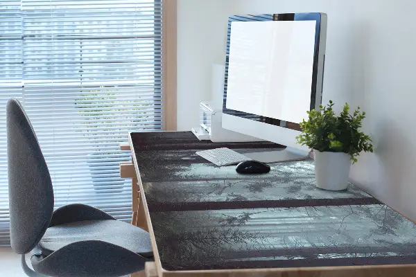 Large desk mat for children misty Forest