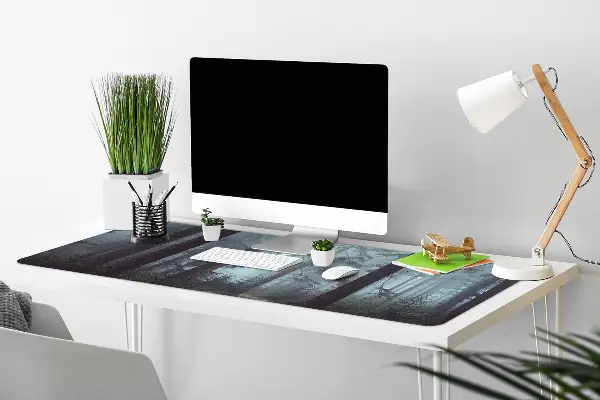 Large desk mat for children misty Forest