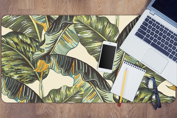 Full desk pad tropical leaves