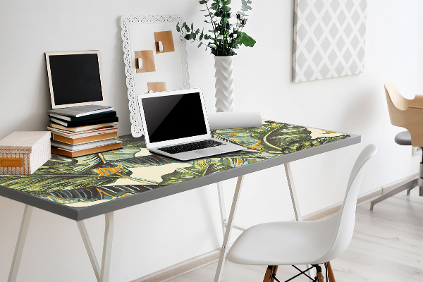 Full desk pad tropical leaves