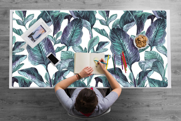 Full desk pad exotic leaves
