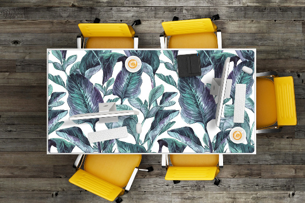 Full desk pad exotic leaves