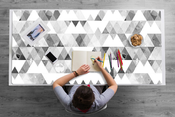 Desk mat Gray triangles formula