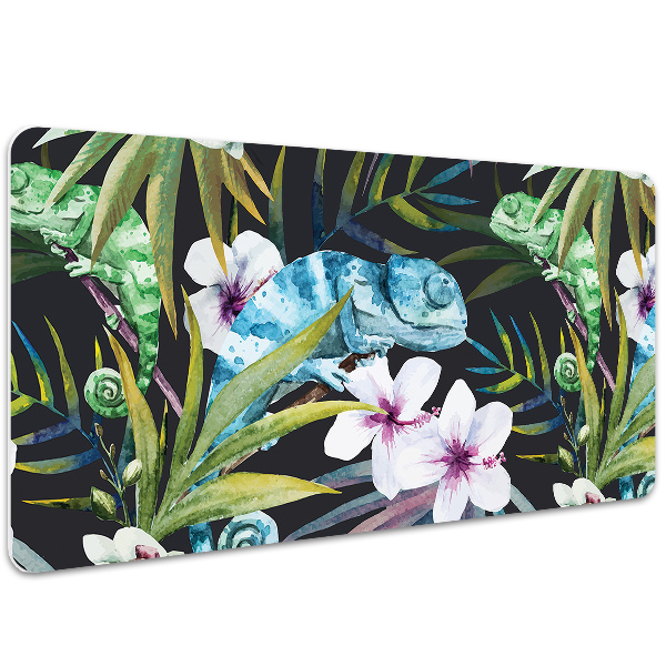 Desk mat blue chameleon