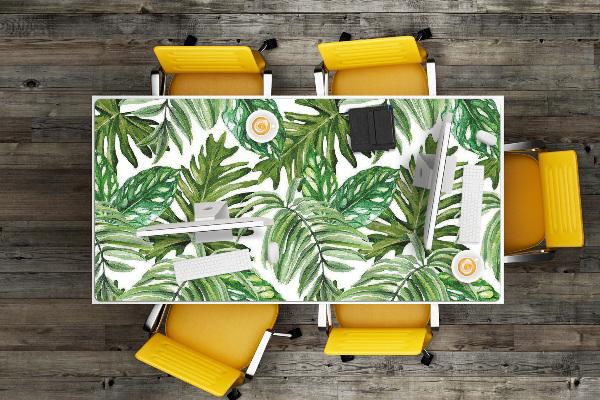 Full desk pad tropical leaves