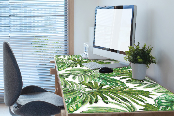 Full desk pad tropical leaves