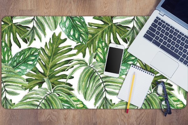 Full desk pad tropical leaves