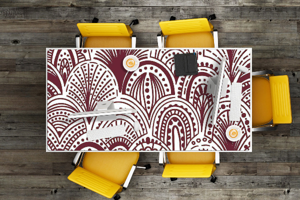 Large desk mat table protector Hindu pattern