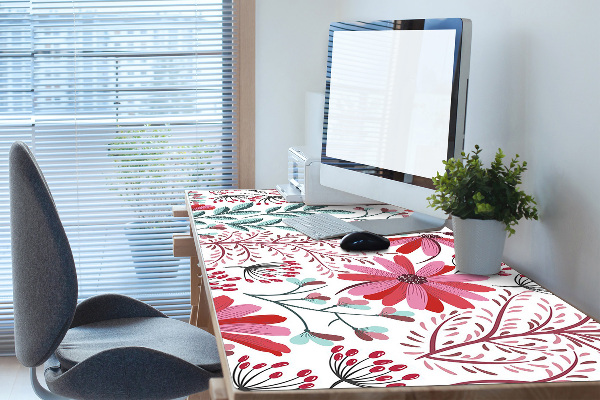 Full desk mat flowery pattern
