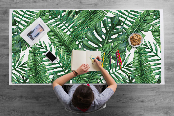 Full desk pad tropical leaves