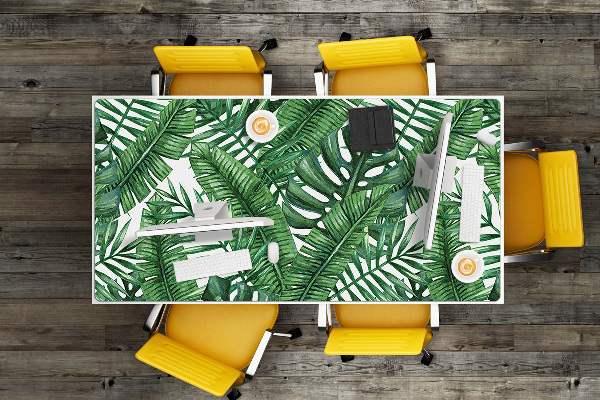 Full desk pad tropical leaves