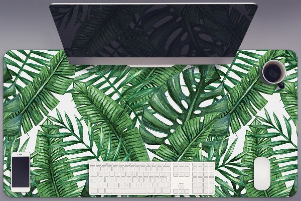 Full desk pad tropical leaves