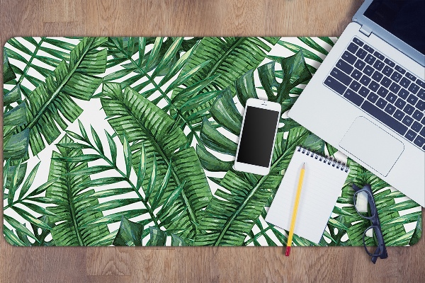 Full desk pad tropical leaves