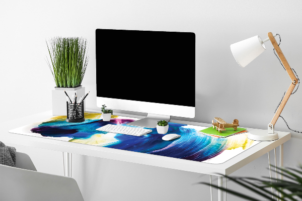 Full desk protector blue spots