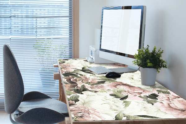 Desk mat Vintage bouquet of roses
