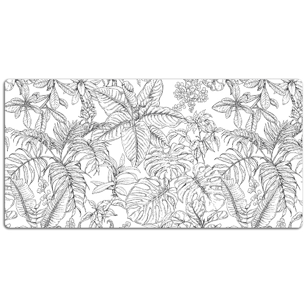 Desk pad drawn leaves