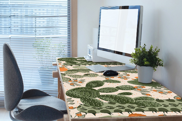 Desk mat orange cactus