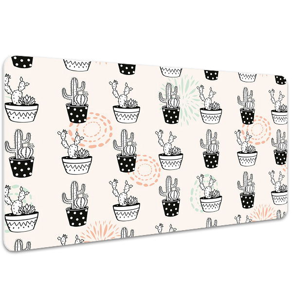 Full desk protector cactus flower pots