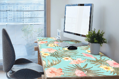 Full desk protector pastel flowers