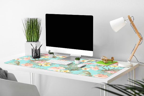 Full desk protector pastel flowers